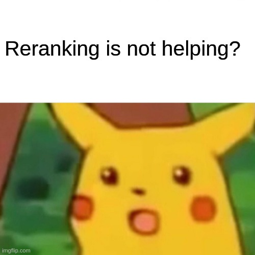 meme, I'm quite surprised that reranking is lowering my scores